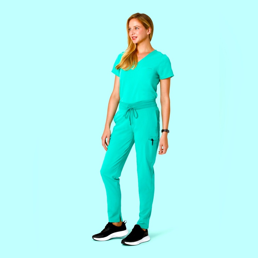 Mandala Surgical Green Scrubs Top and Jogger Set